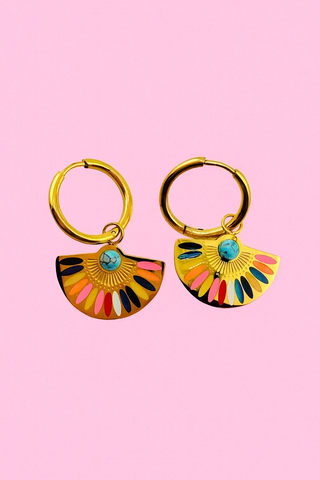 Claire Gold filled dangling earrings in 18k