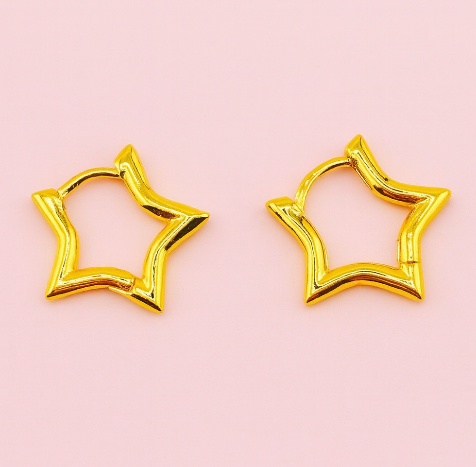 You shine Peruvian 18k gold filled earrings