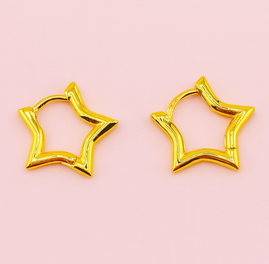 You shine Peruvian 18k gold filled earrings