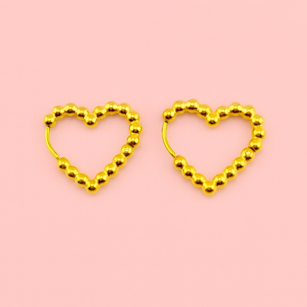 Radiating love stainless steel earrings