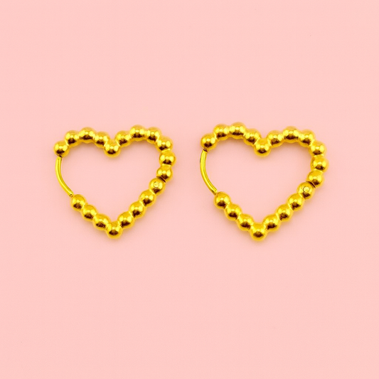 Radiating love stainless steel earrings