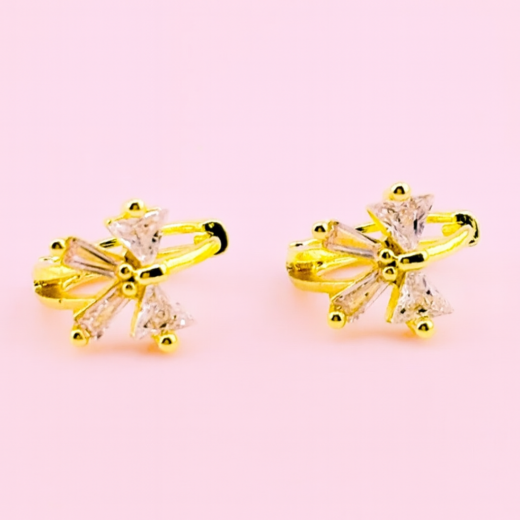 Amina 18k gold filled cubic zirconia earrings