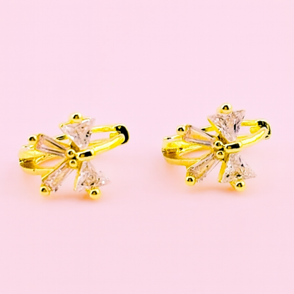 Amina 18k gold filled cubic zirconia earrings