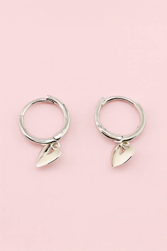 Isabel dangle hoops sterling silver earrings