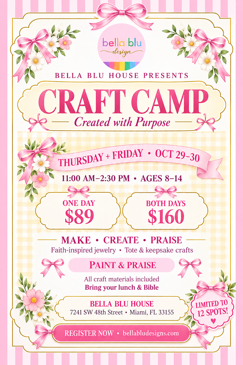 Bella Blu Craft Camp: Create with Purpose