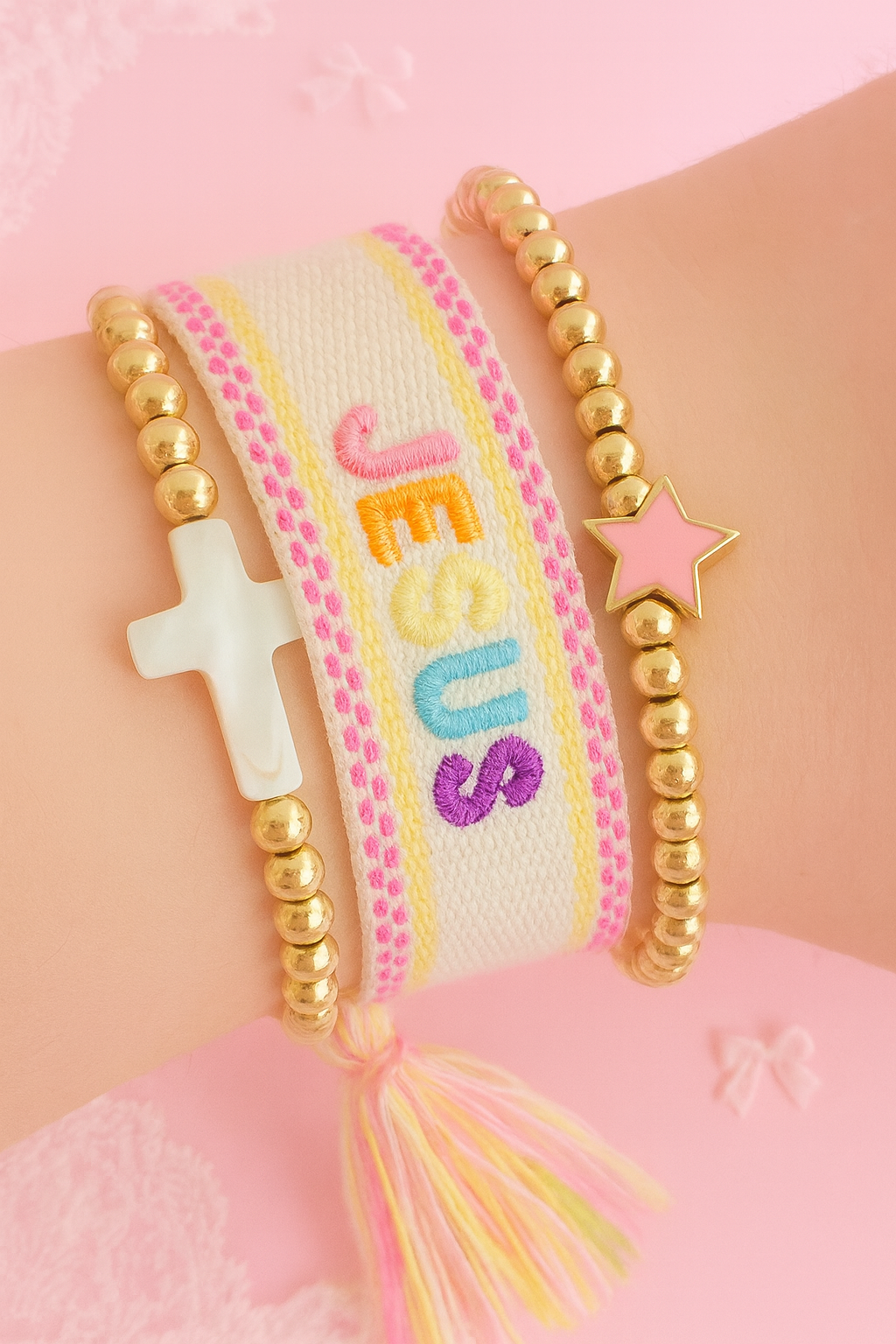 Jesus woven bracelet