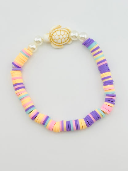 Rafaela purple multicolor stretch bracelet