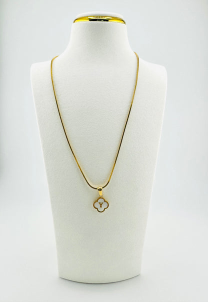 Y Initial necklace in stainless steel