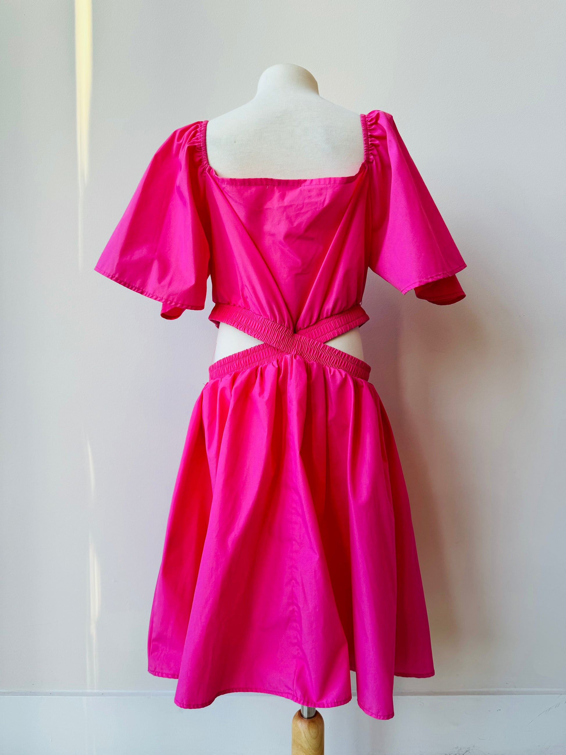 Meridian hot pink cut out dress for girls – Bella Blu Design