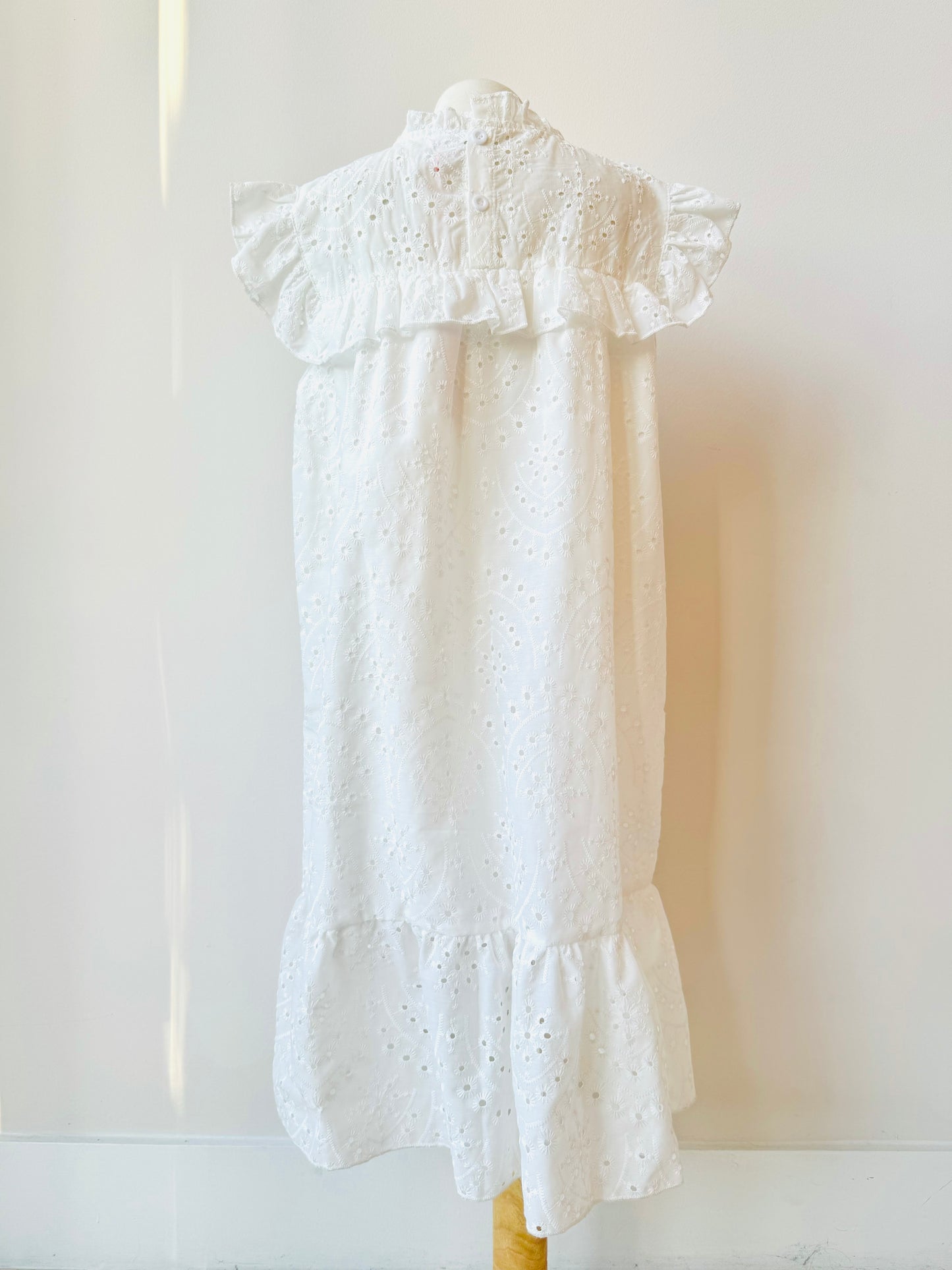 Bianca white eyelet dress for girls