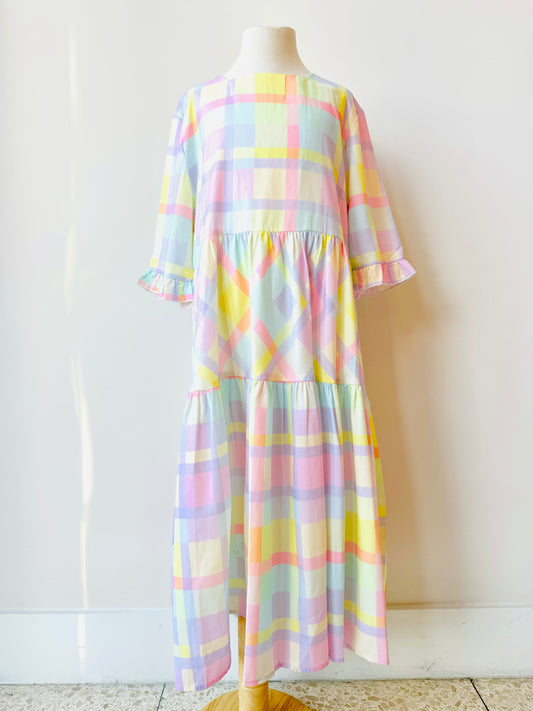 Valeria Plaid pastel rainbow colors