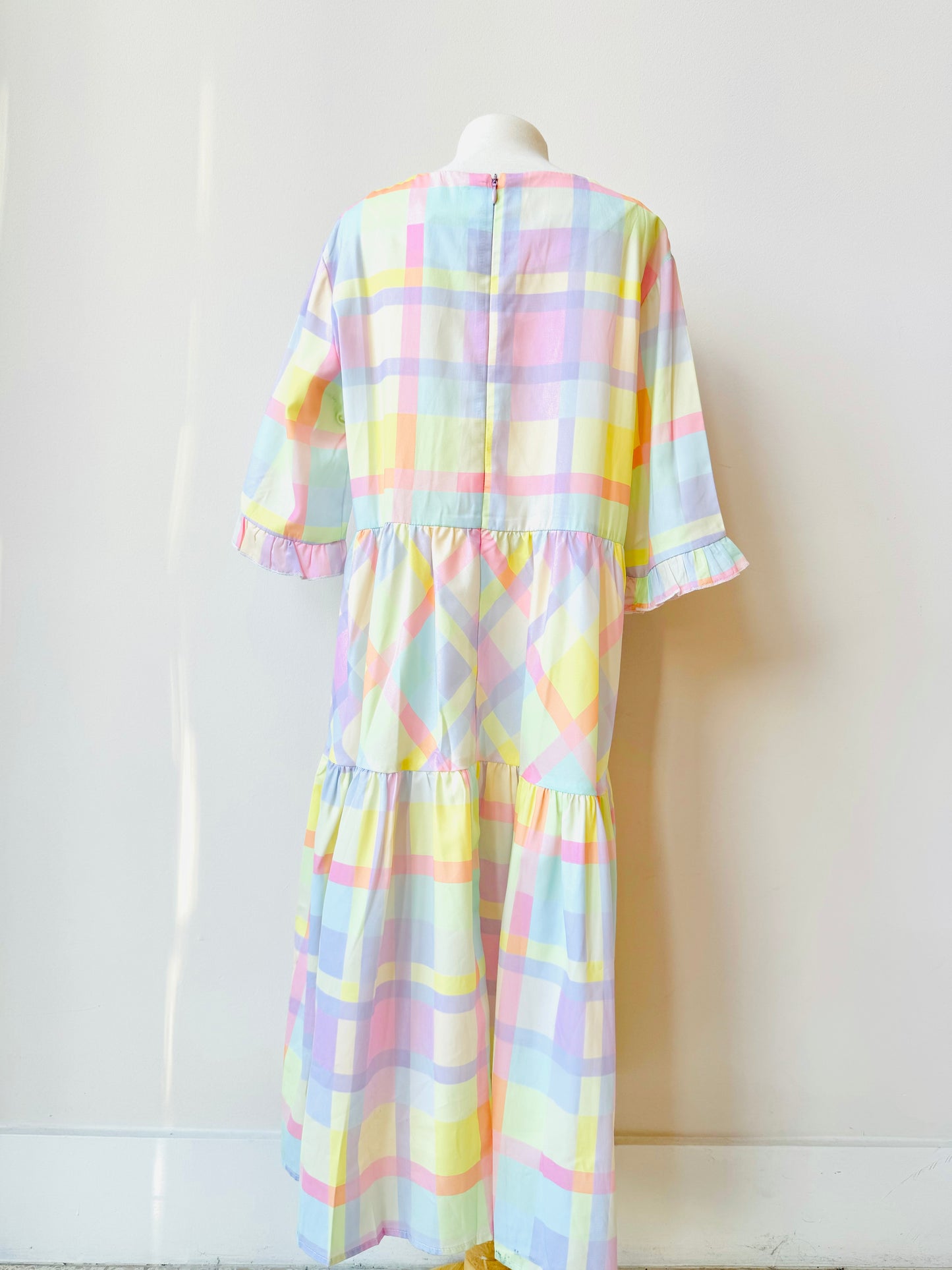 Valeria Plaid pastel rainbow colors