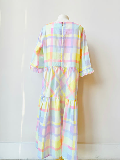 Valeria Plaid pastel rainbow colors