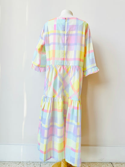 Valeria Plaid pastel rainbow colors