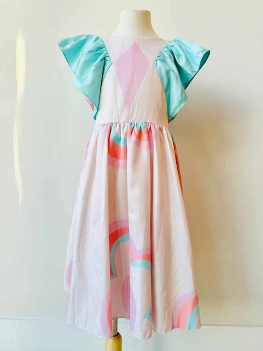 Emily pink and light blue dress for girls