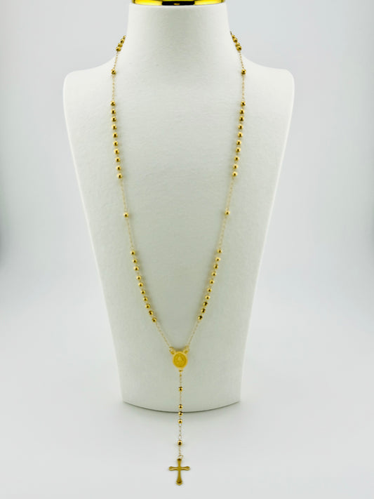Alaina rosary in stainless steel