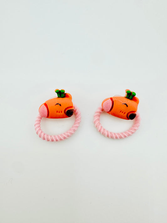 Animal orange hair tie set