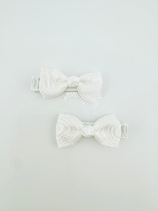 White barrette set handmade