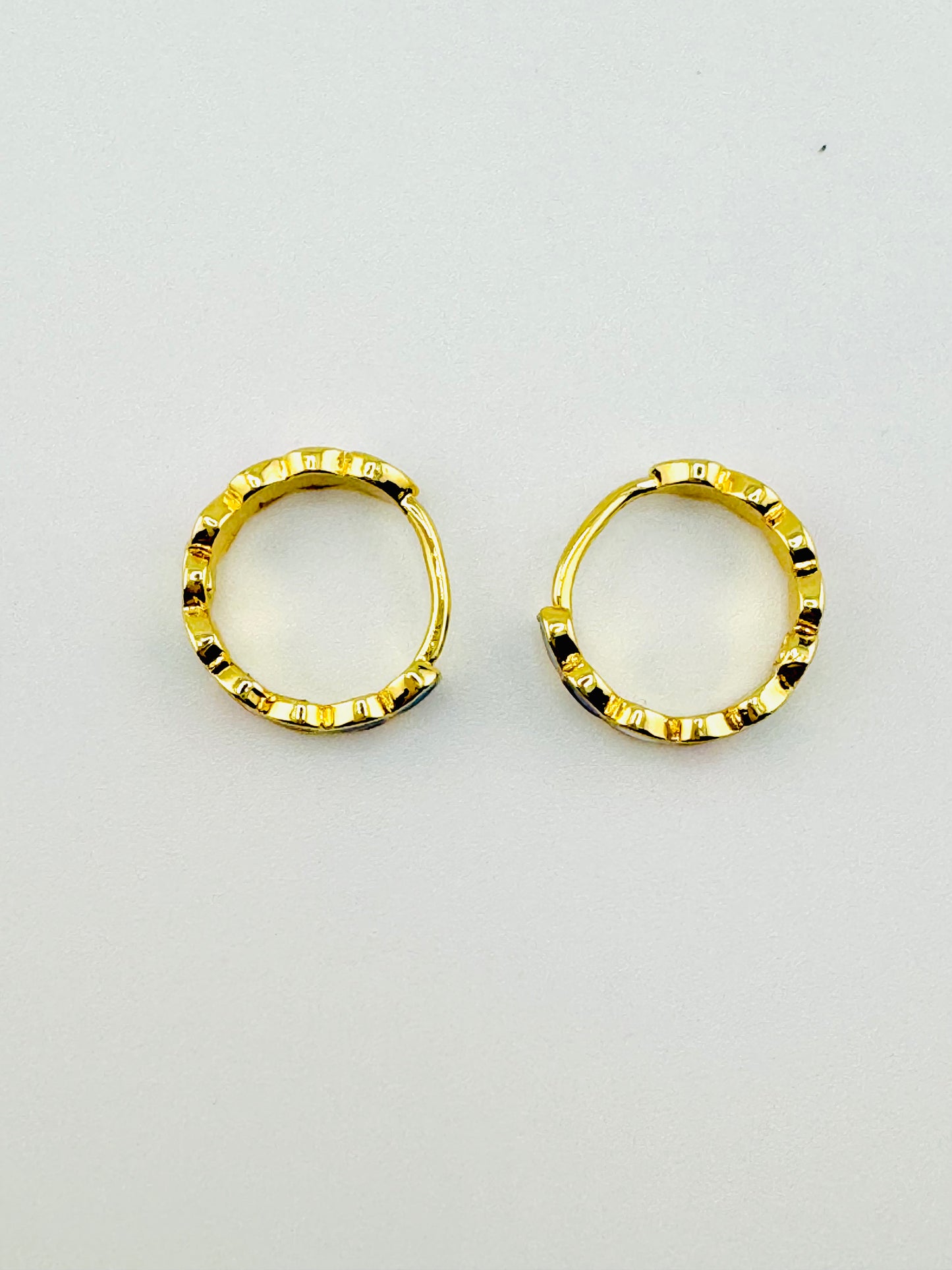 Heart shaped 18k gold filled earrings in many colors