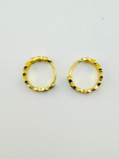 Heart shaped 18k gold filled earrings in many colors