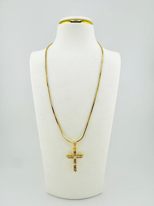 Lavender 18k gold filled necklace