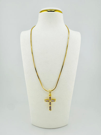 Lavender 18k gold filled necklace