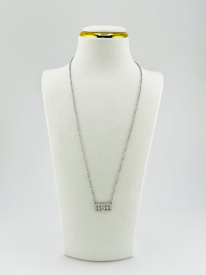 11:11 silver Necklace