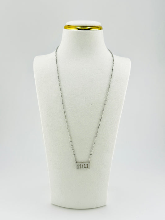 11:11 silver Necklace