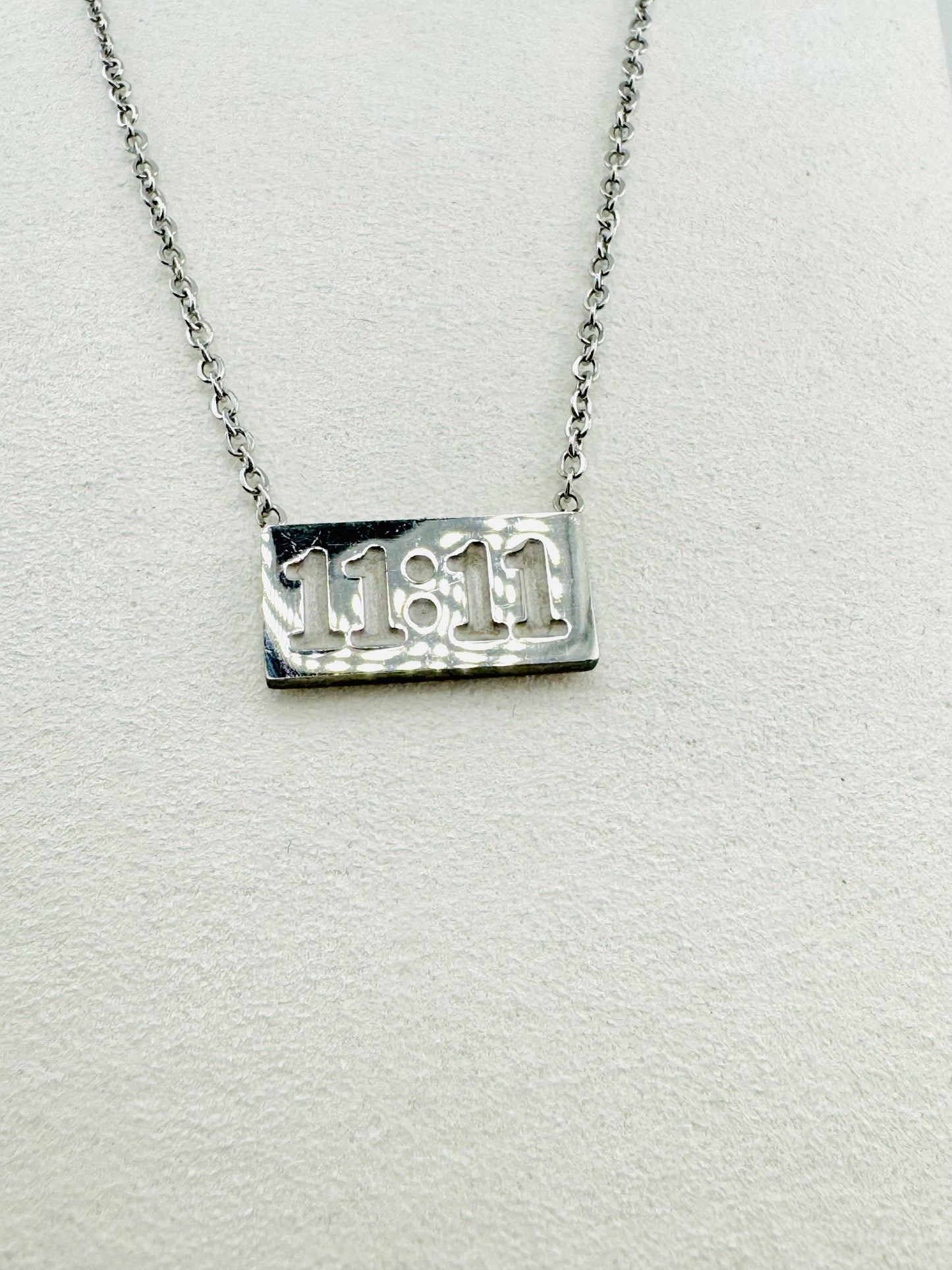 11:11 silver Necklace