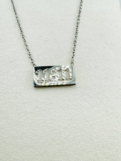 11:11 silver Necklace