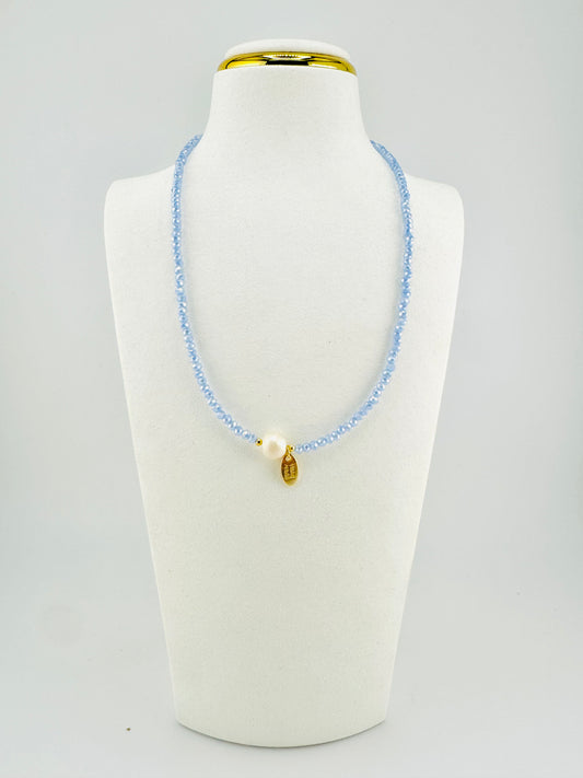 Periwinkle real fresh water pearl necklace