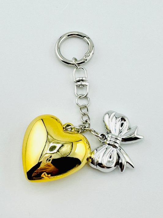 Silver and Gold bag charm