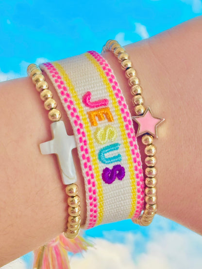 Jesus woven bracelet