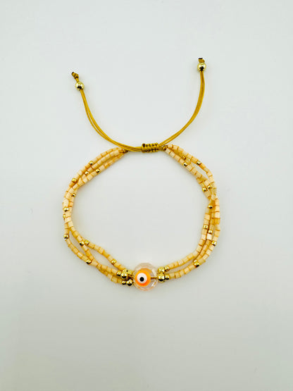 Sarah orange 18k gold filled bracelet