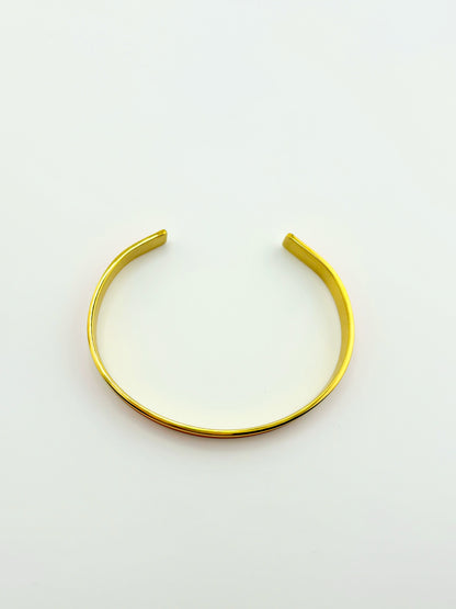 Kassandra orange 18k gold filled bangle bracelet