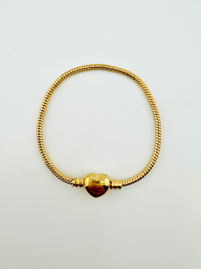 Zoe heart stainless steel bracelet