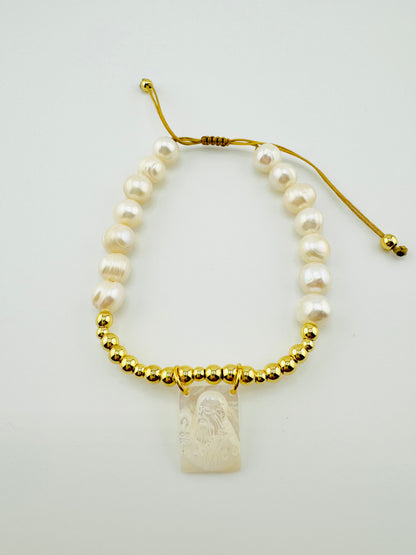 Stela fresh water pearls bracelet in gold filled