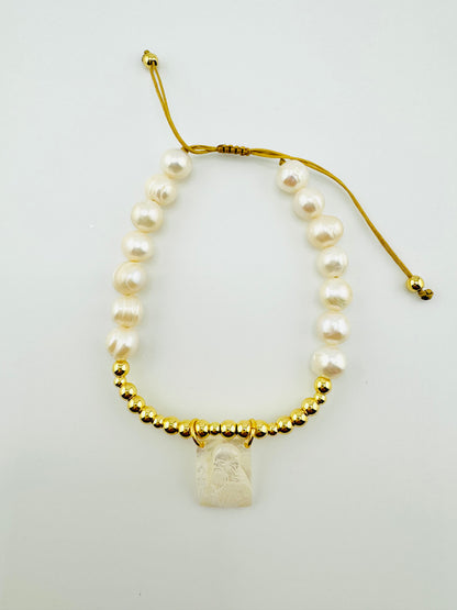 Stela fresh water pearls bracelet in gold filled