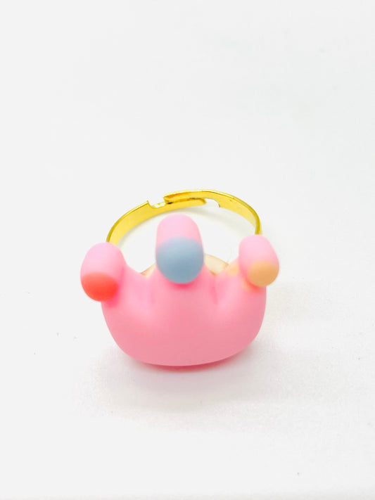 pink crown ring