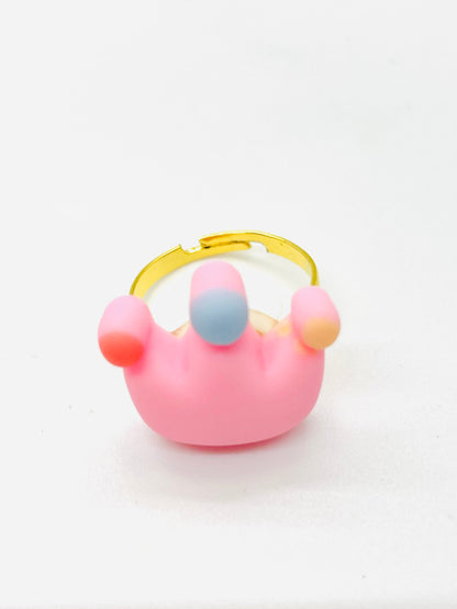 pink crown ring