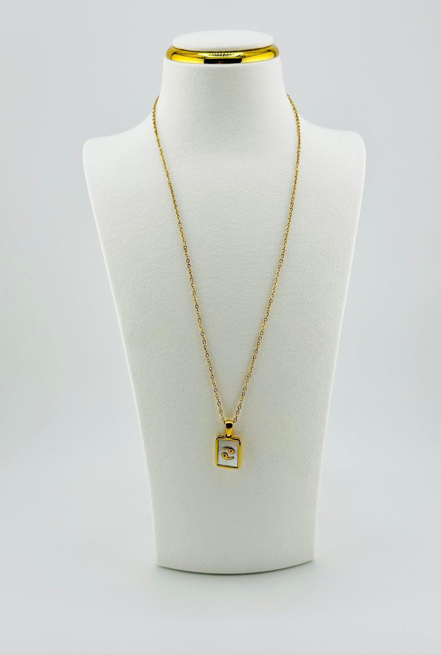 Cancer gold filled zodiac sign necklace