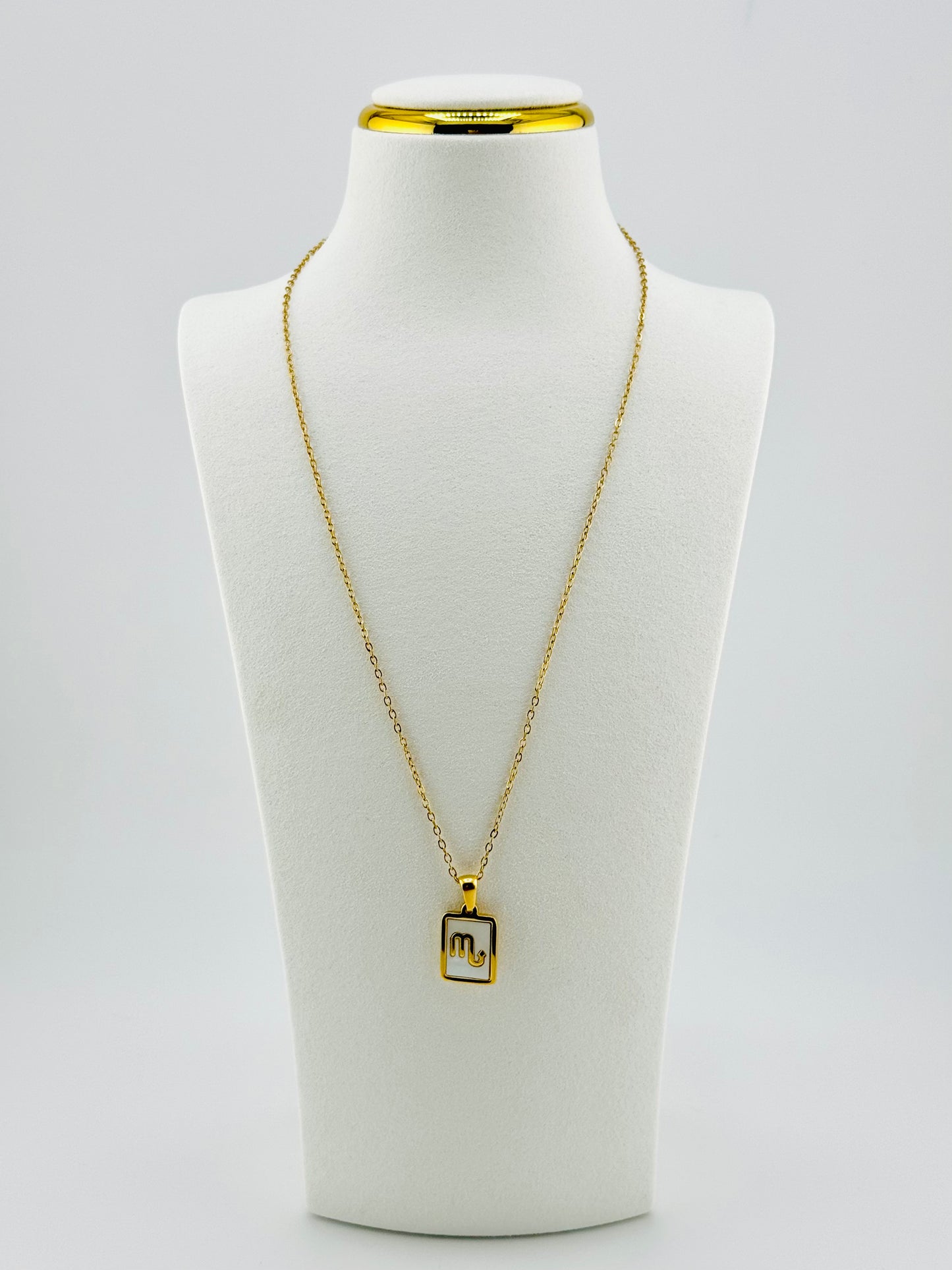 Scorpio gold filled zodiac sign necklace