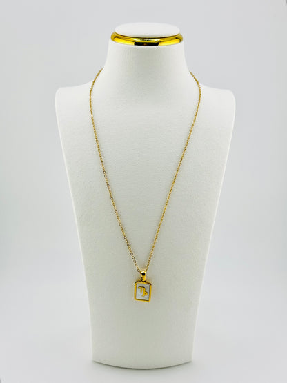 Capricorn gold filled zodiac sign necklace