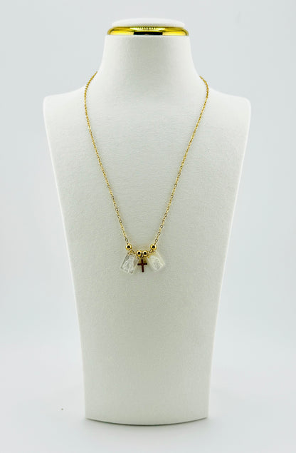 Miraya cross gold filled necklace