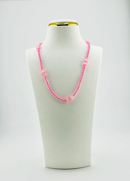 Ivette pink hearts necklace