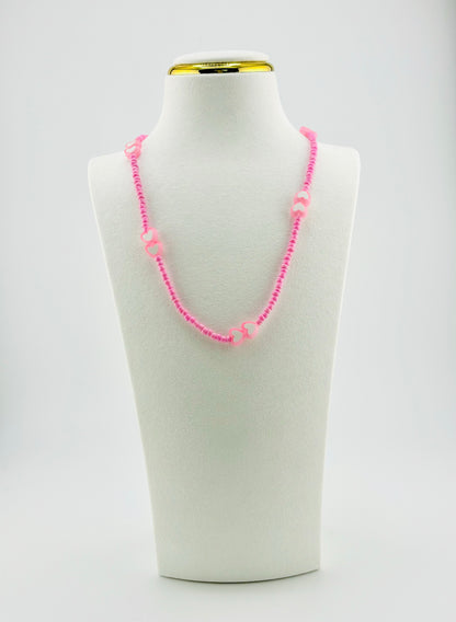 Ivette pink hearts necklace