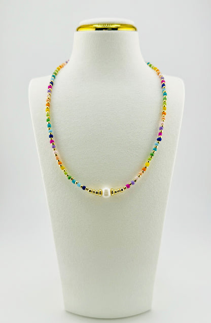 Gianna gold filled rainbow color 18k gold filled necklace