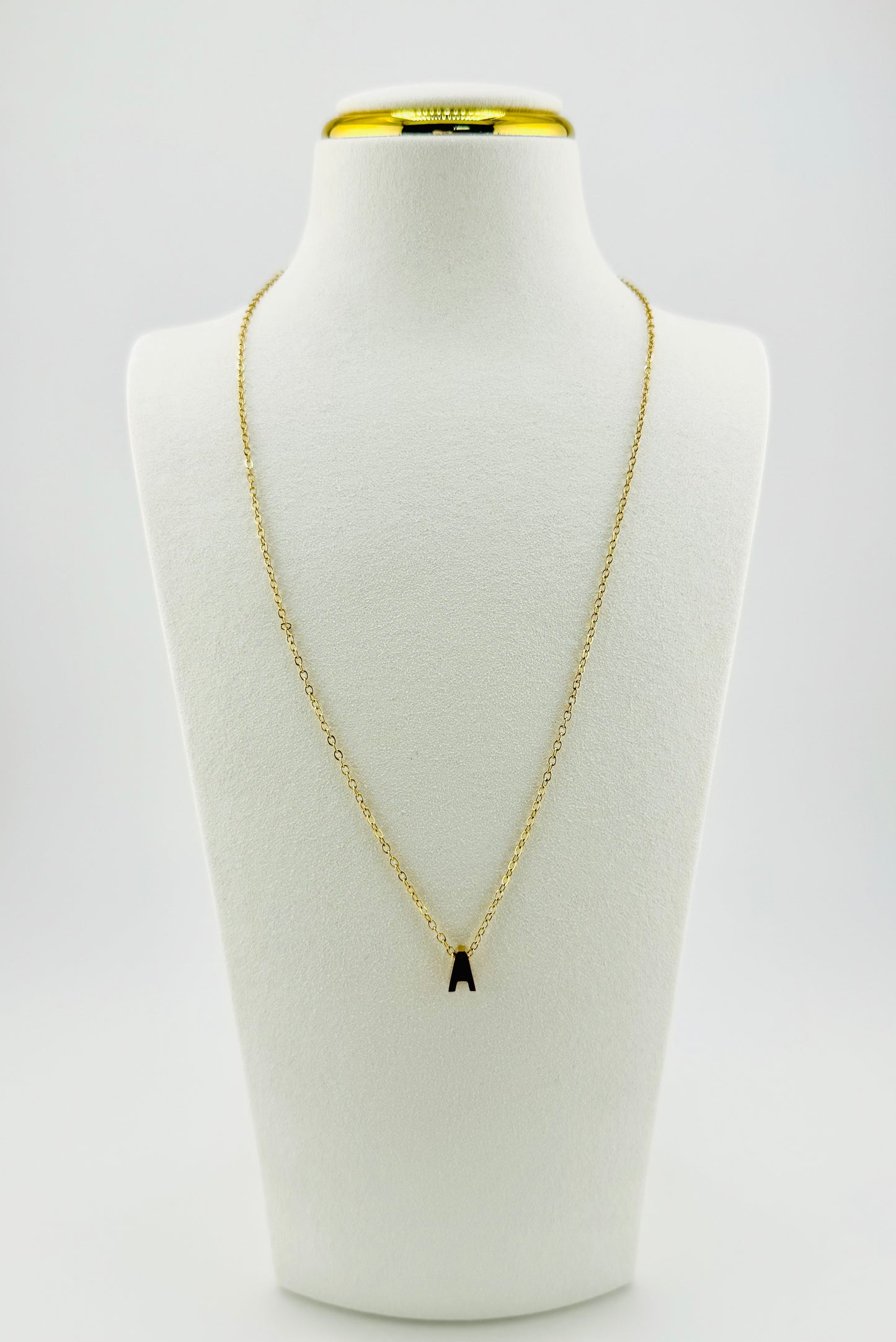 Hazel initial A Necklace in stainless steel