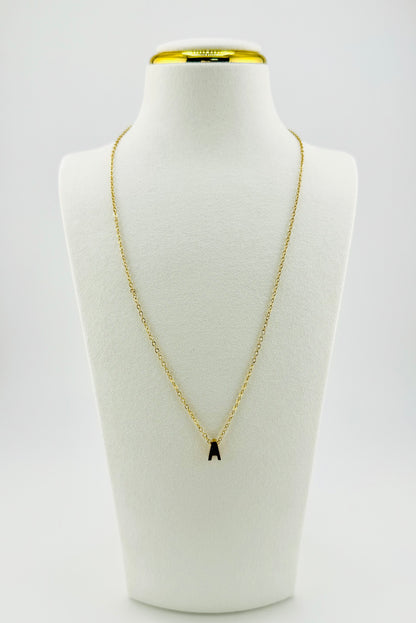 Hazel initial A Necklace in stainless steel