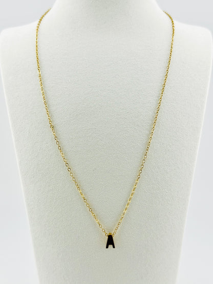 Hazel initial A Necklace in stainless steel